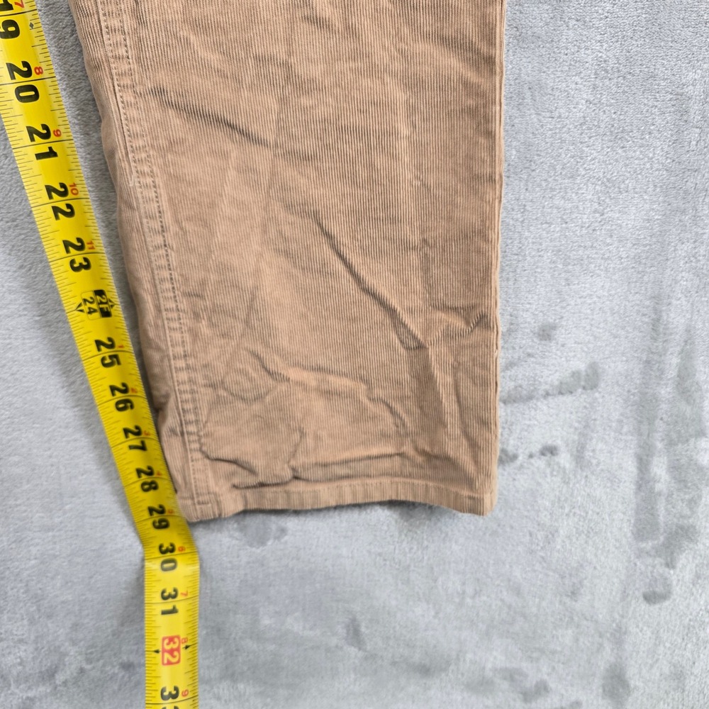 CRIQUET Mens Tan Corduroy Straight Leg Pants Size 32x29 Golf Casual Preppy - Picture 5 of 8